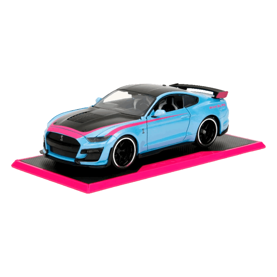 2020 Ford Mustang Shelby GT500 (Blue/Black/Pink) Escala 1:24 - Pink Slips - Die-Cast Jada Toys