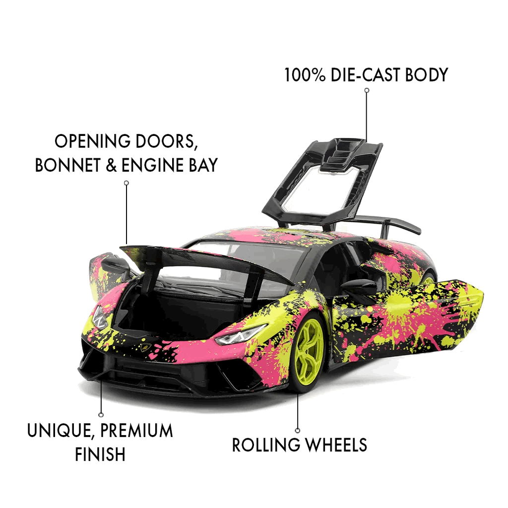 Lamborghini Huracán Performante (Graffiti) Escala 1:24 - Pink Slips - Die-Cast Jada Toys