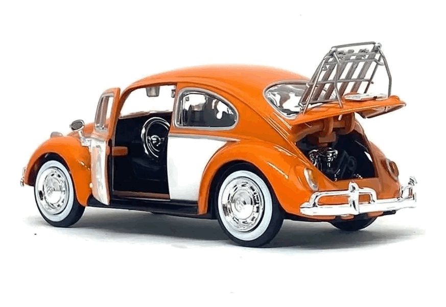 Volkswagen Beetle with Rear Luggage Rack (1966) Escala 1:24 - Die-Cast MotorMax