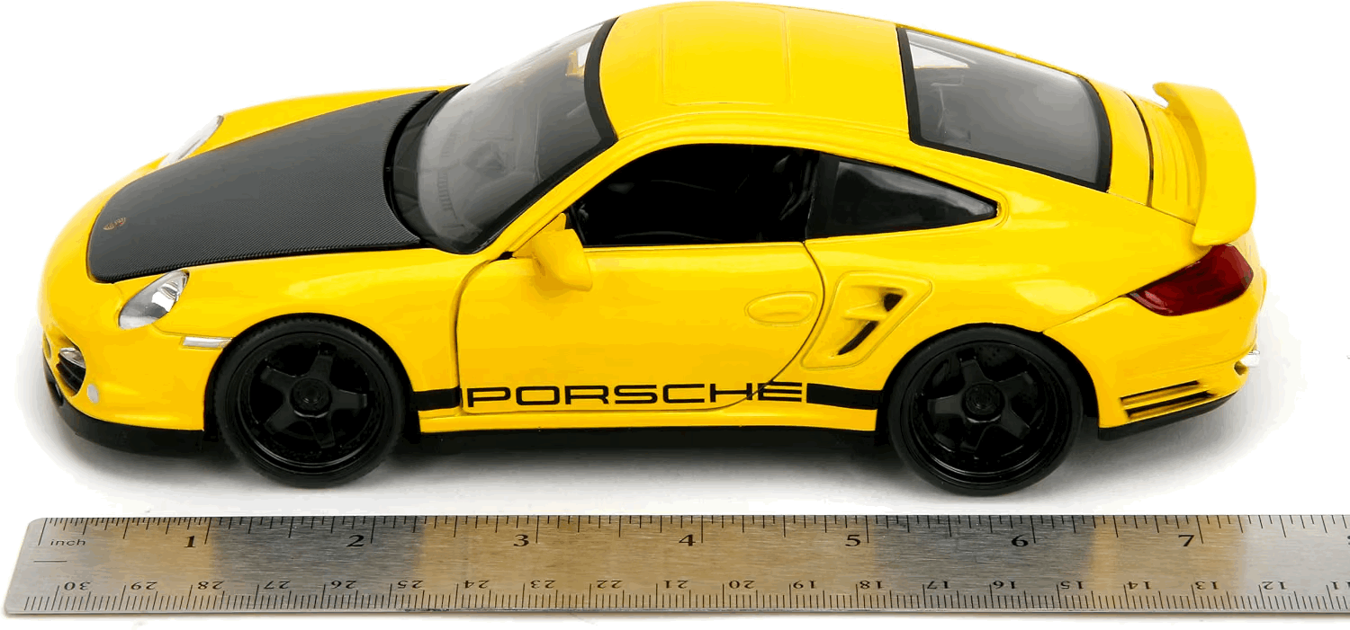 Porsche 911 Turbo (Yellow/Black) - Hyper-Spec Series Jada Toys