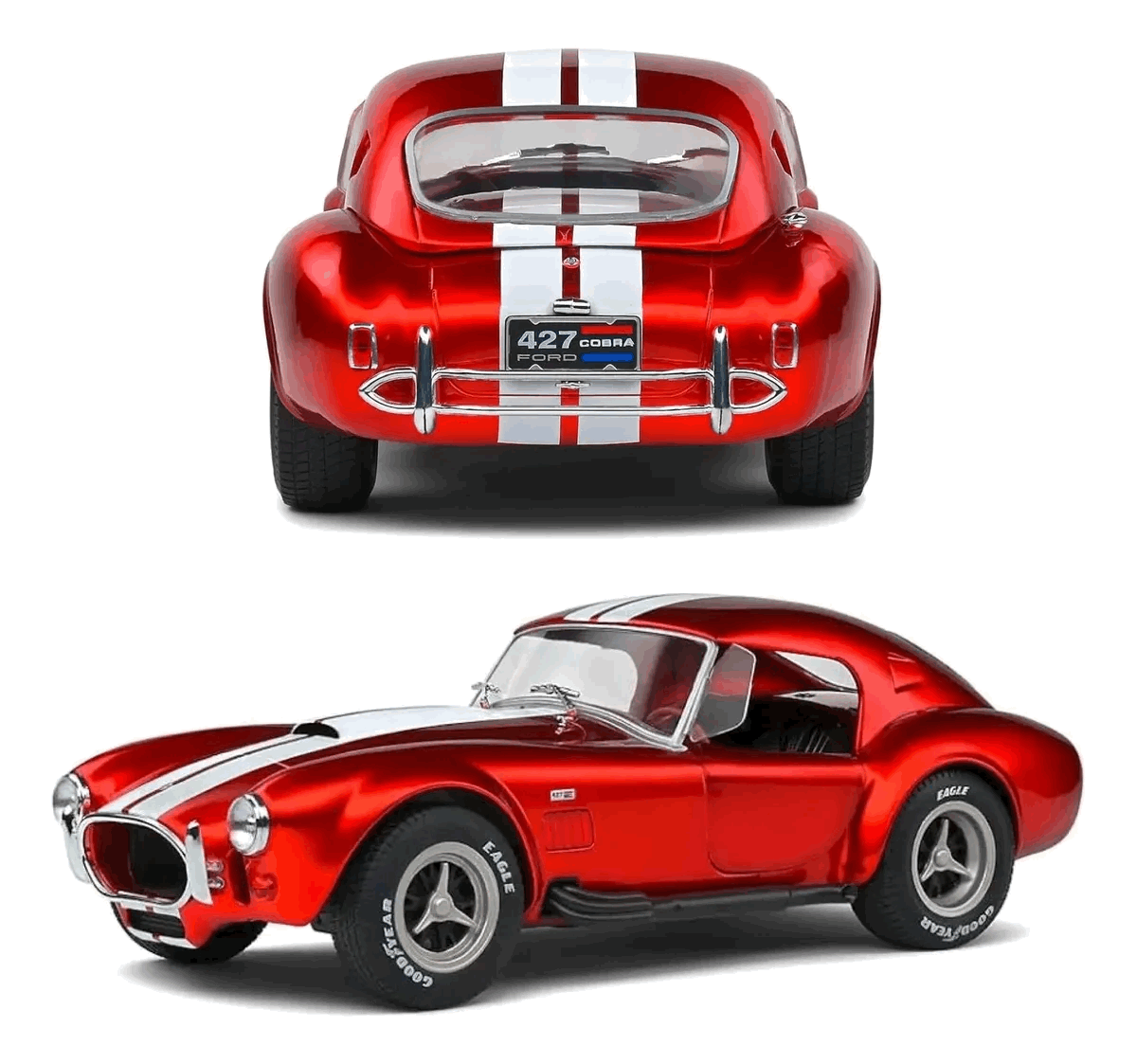Shelby Cobra 427 MKII Red Metallic (1965) (Escala 1:18) - Die-Cast Solido