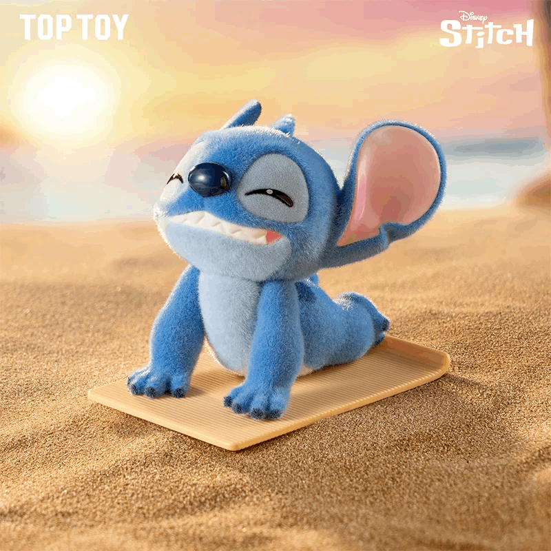 Stitch Aterciopelado (Cajita Sorpresa) - Disney "Energy Yoga" Blind Box Top Toy
