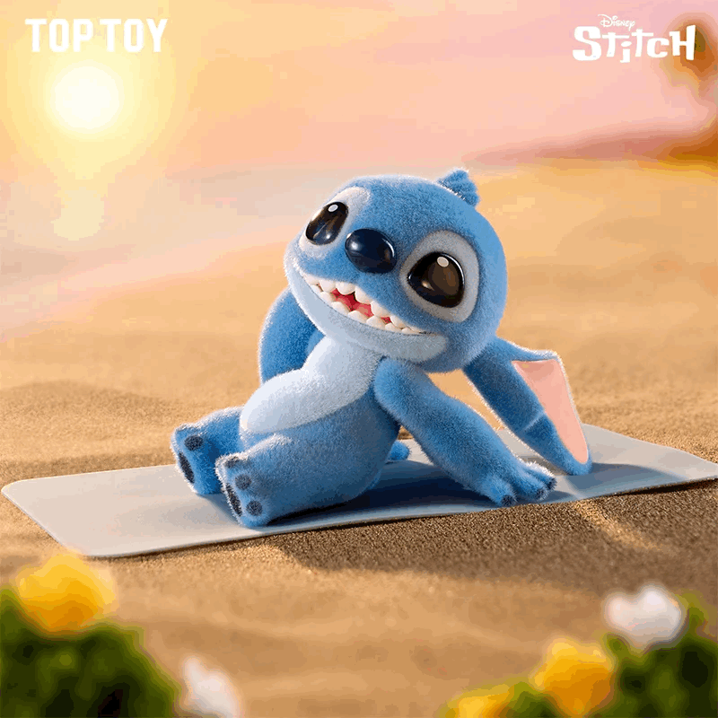 Stitch Aterciopelado (Cajita Sorpresa) - Disney "Energy Yoga" Blind Box Top Toy