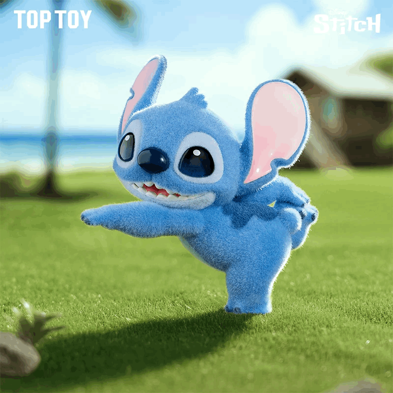 Stitch Aterciopelado (Cajita Sorpresa) - Disney "Energy Yoga" Blind Box Top Toy