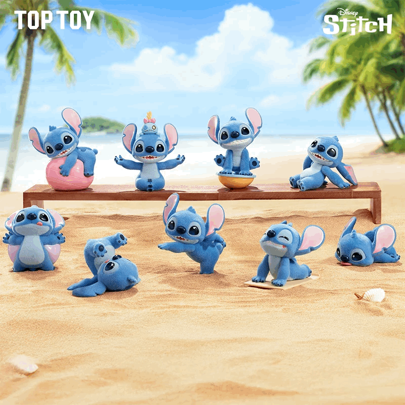 Stitch Aterciopelado (Cajita Sorpresa) - Disney "Energy Yoga" Blind Box Top Toy