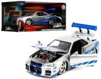 Brian's Nissan Skyline GT-R (R34) Escala 1:24 - Fast and Furious - Die-cast Jada Toys