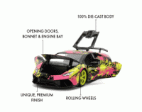 Lamborghini Huracán Performante (Graffiti) Escala 1:24 - Pink Slips - Die-Cast Jada Toys
