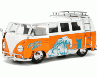 Stitch & 1961 Volkswagen Bus Escala 1:24 - Disney Stitch - Die-Cast Jada Toys