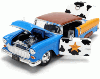 Woody & 1955 Chevrolet Bel Air Escala 1:24 - Disney Pixar Toy Story - Die-Cast Jada Toys
