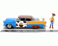 Woody & 1955 Chevrolet Bel Air Escala 1:24 - Disney Pixar Toy Story - Die-Cast Jada Toys