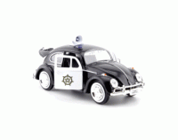 Volkswagen Beetle Police (1966) Escala 1:24 - Die-Cast MotorMax