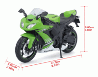 Motocicleta Kawasaki Ninja ZX 10R Escala 1:12 - Die-Cast Maisto