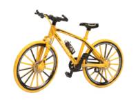 Bicycle with Spoked Wheels (Yellow) Escala 1:8 - Bike Die-Cast Mountain Metal Bike