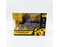 Motocicleta Chopper Black & Blue (Escala 1:14) - Die-Cast ZXY Candy Toys